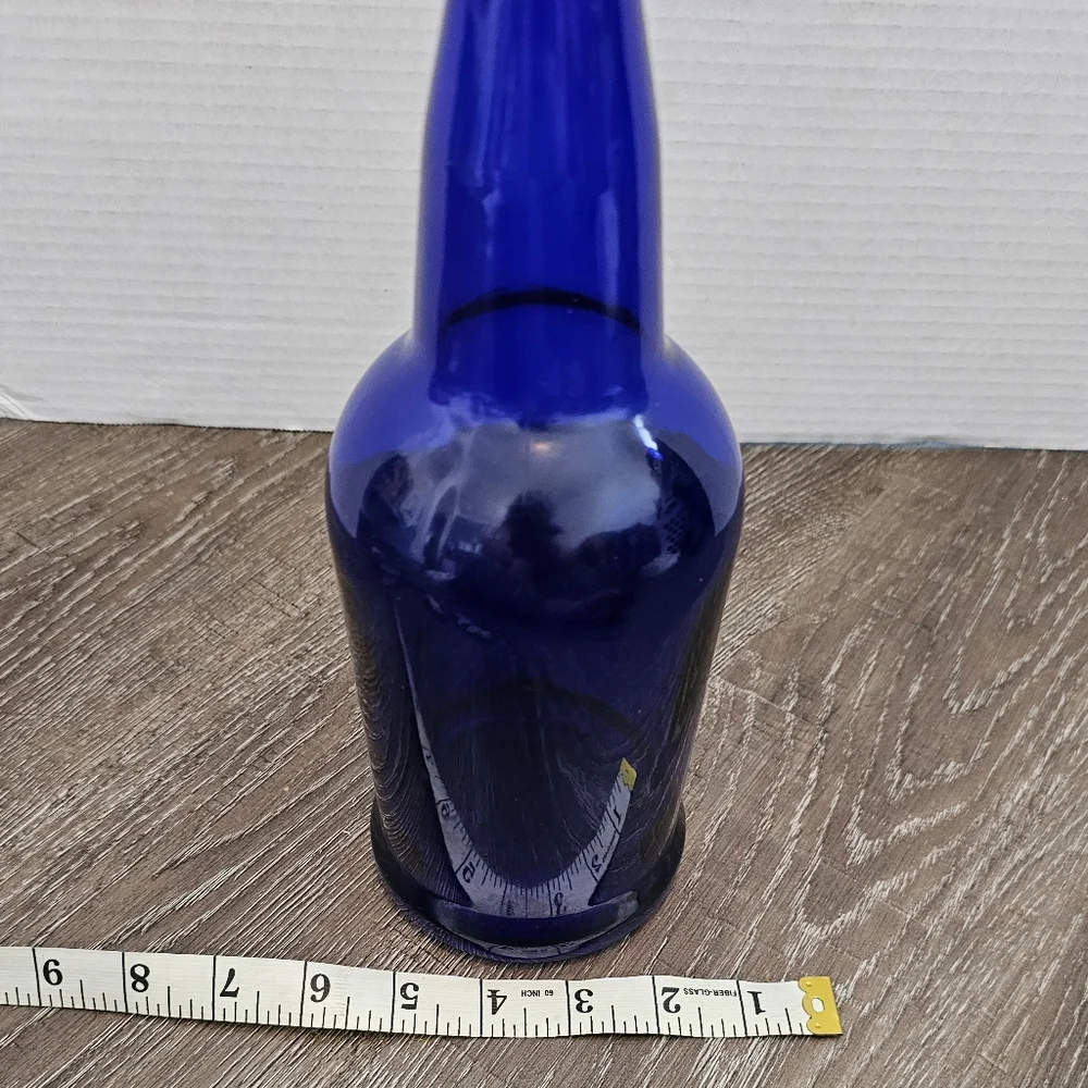 1 VINTAGE GROLSCH COBALT‎ BLUE GLASS BOTTLE W/FLIP TOP STOPPER
